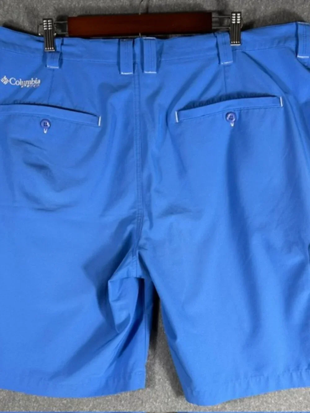 Columbia PFG Omni-Shield Fishing Shorts Mens Sz 40x10 Blue Performance Stretch